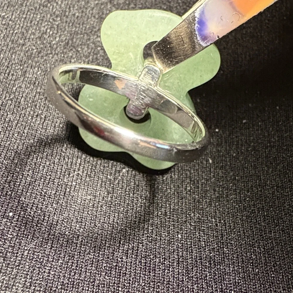Tous Silver Ring with Green Stone - Picture 4 of 7